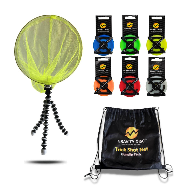 Gravity Disc Net or Trick shot bundle pack for mini frisbee
